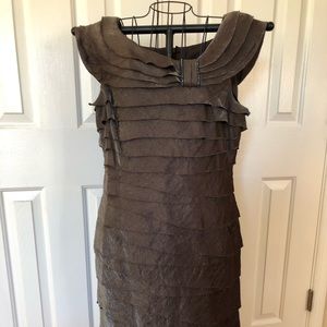 London Times Cocoa Shimmer Dress  Size 16